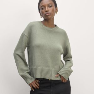 The Boxy Sweater in Everyday Cotton | Sage Green