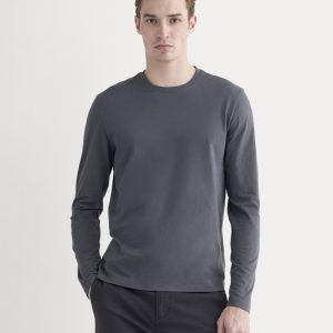 The Essential Organic Long-Sleeve Tee | Graphite