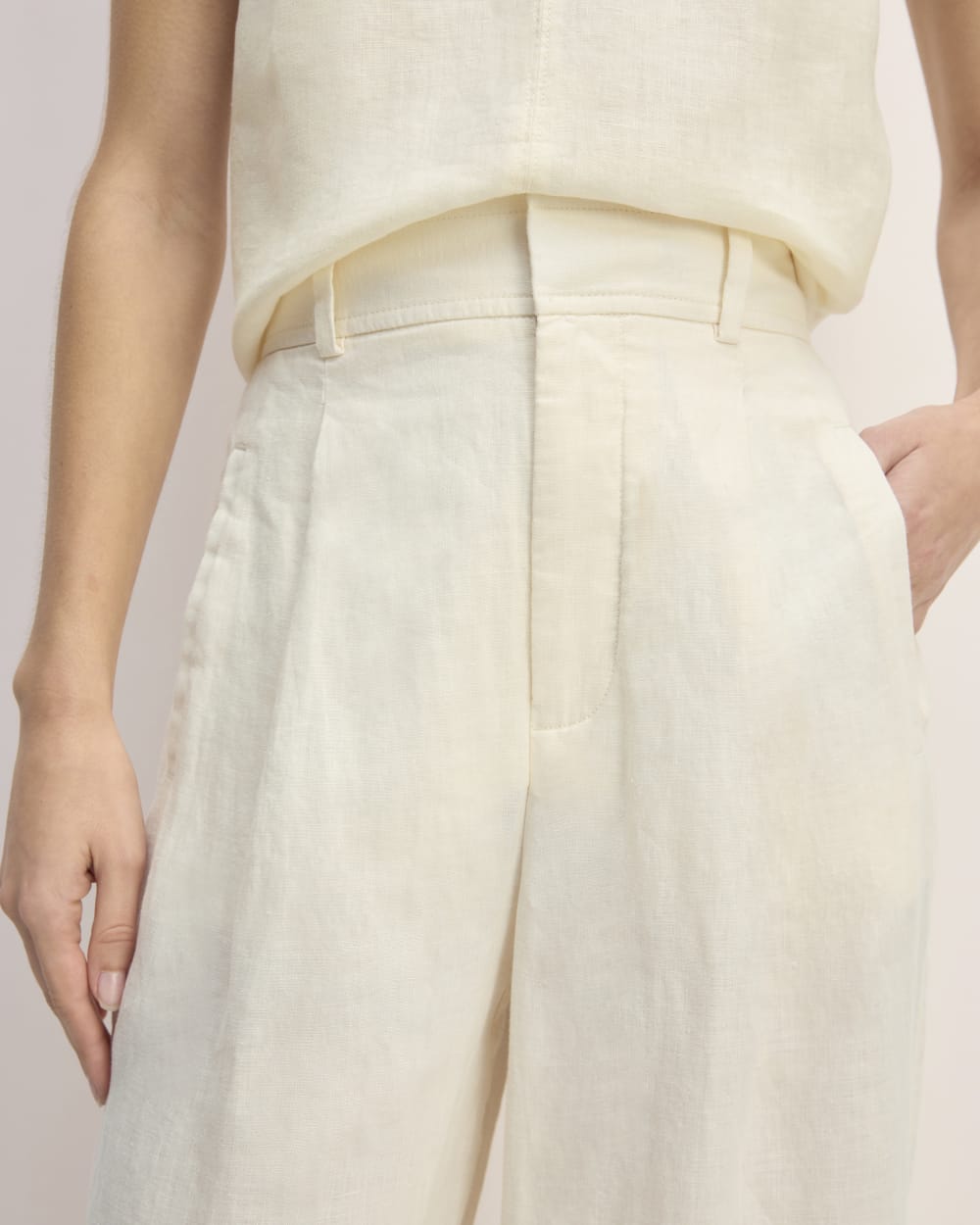 The Linen Way-High® Drape Pant | Bone - Image 3