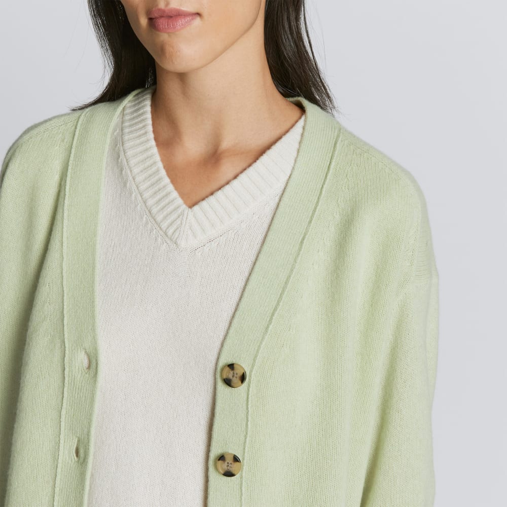 The Cashmere Cardigan | Seafoam Green - Image 2