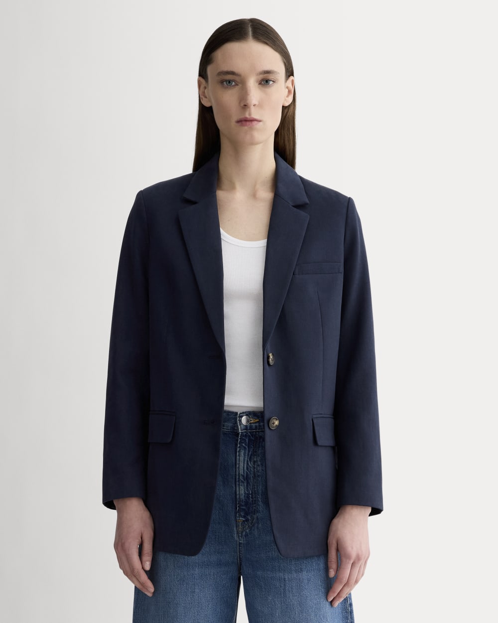 The Oversized Blazer in Buttersmooth | Navy