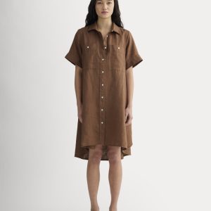 The Daytripper Dress in Linen | Cedarwood