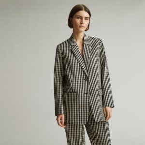 The Oversized Blazer in Buttersmooth | Khaki / Black