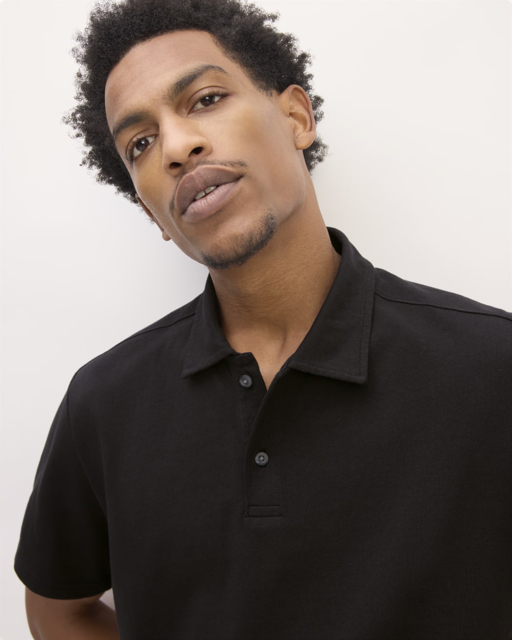 The Premium Weight Short-Sleeve Polo | Black - Image 4