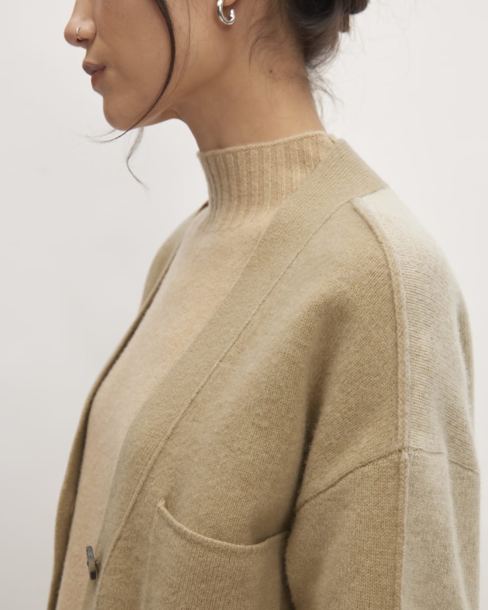 The Good Merino Wool Cardigan | Light Camel / Dark Oat - Image 4