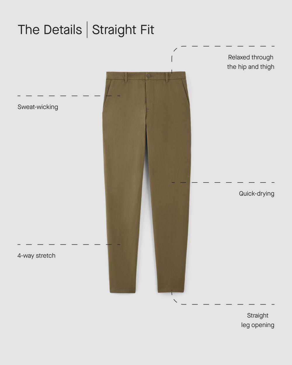 The Straight Fit Performance Chino | Uniform | Beech | Straight - Image 3