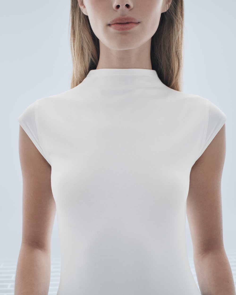 The Form Funnel-Neck Bodysuit | White - Image 6