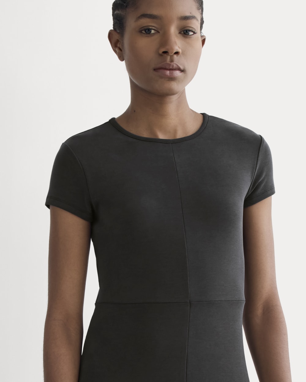 Midi Tee Dress in Butterknit | Black - Image 3