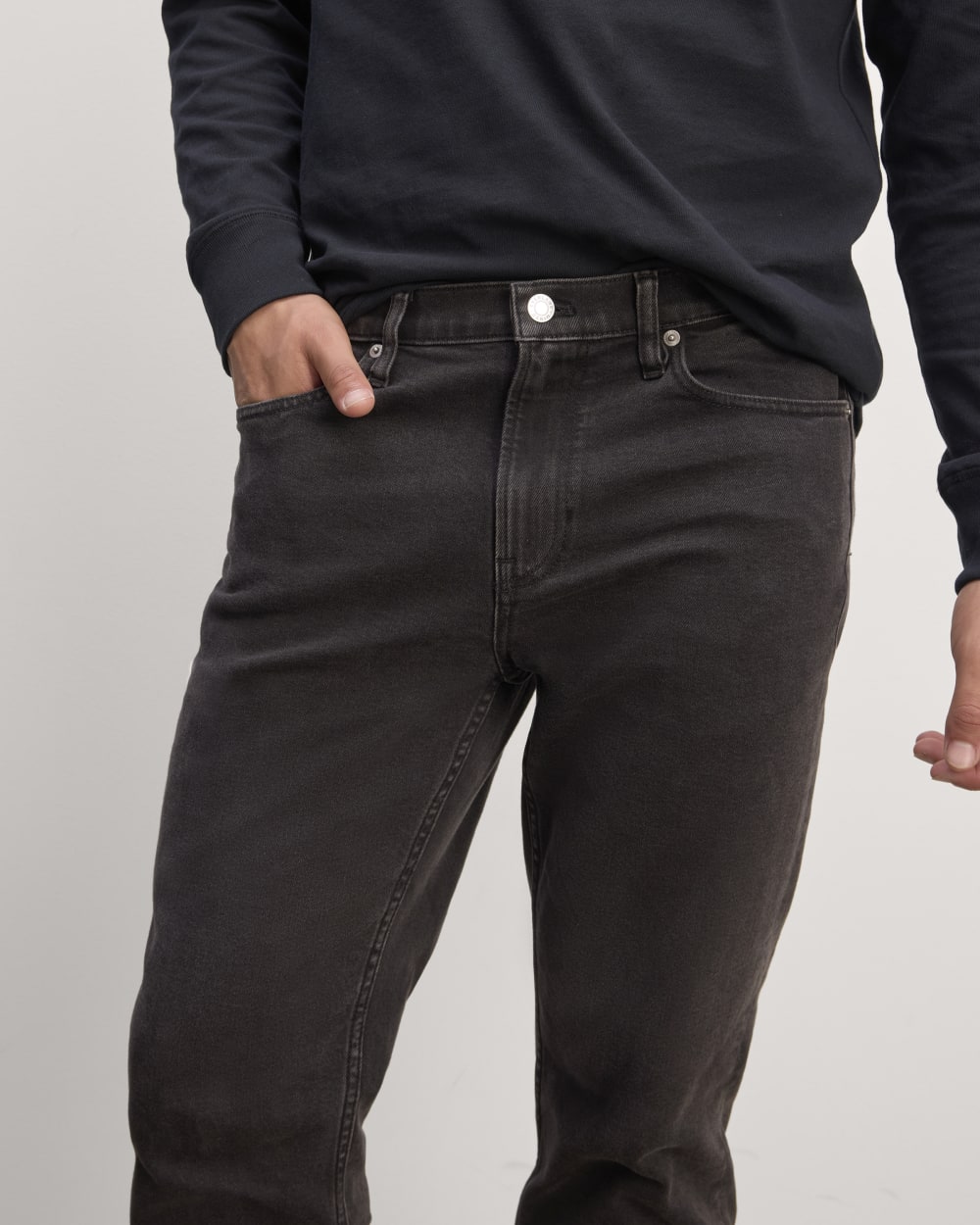 The Organic Cotton Straight-Leg Jean | Washed Black - Image 4