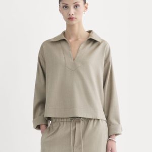 Overshirt in Tailor Twill | Light Taupe