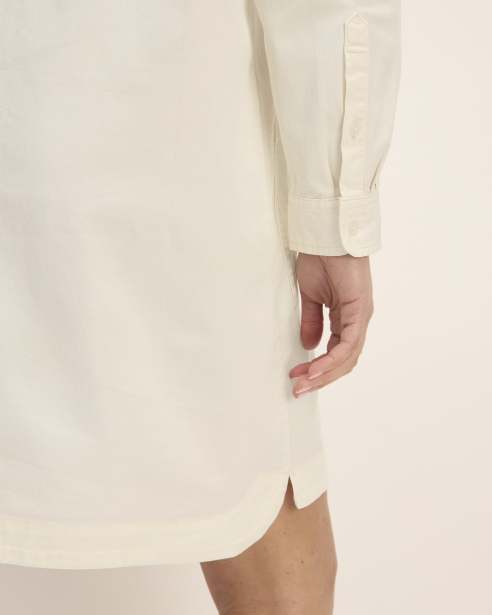 The Long-Sleeve Utility Mini Dress | Bone - Image 5