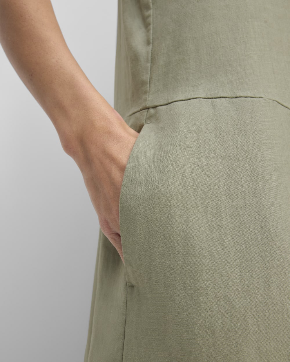 The Linen V-Neck Maxi Dress | Sage Green - Image 4