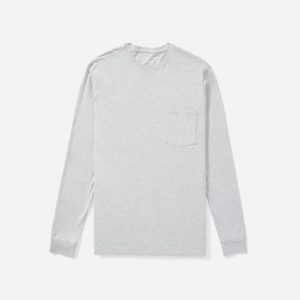 The Organic Cotton Long-Sleeve Pocket Tee | Heathered Grey