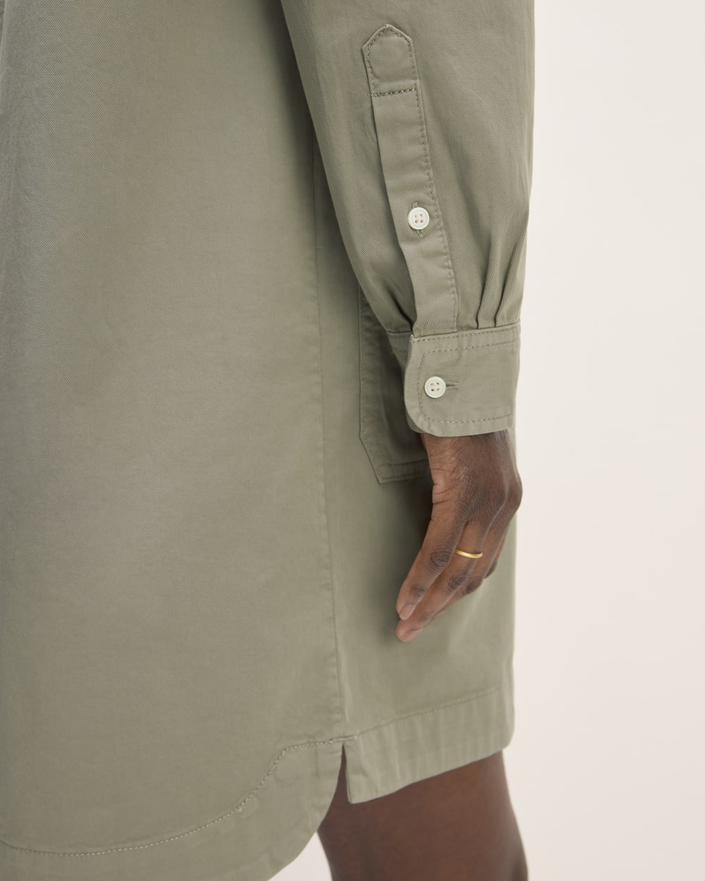 The Long-Sleeve Utility Mini Dress | Sage Green - Image 5