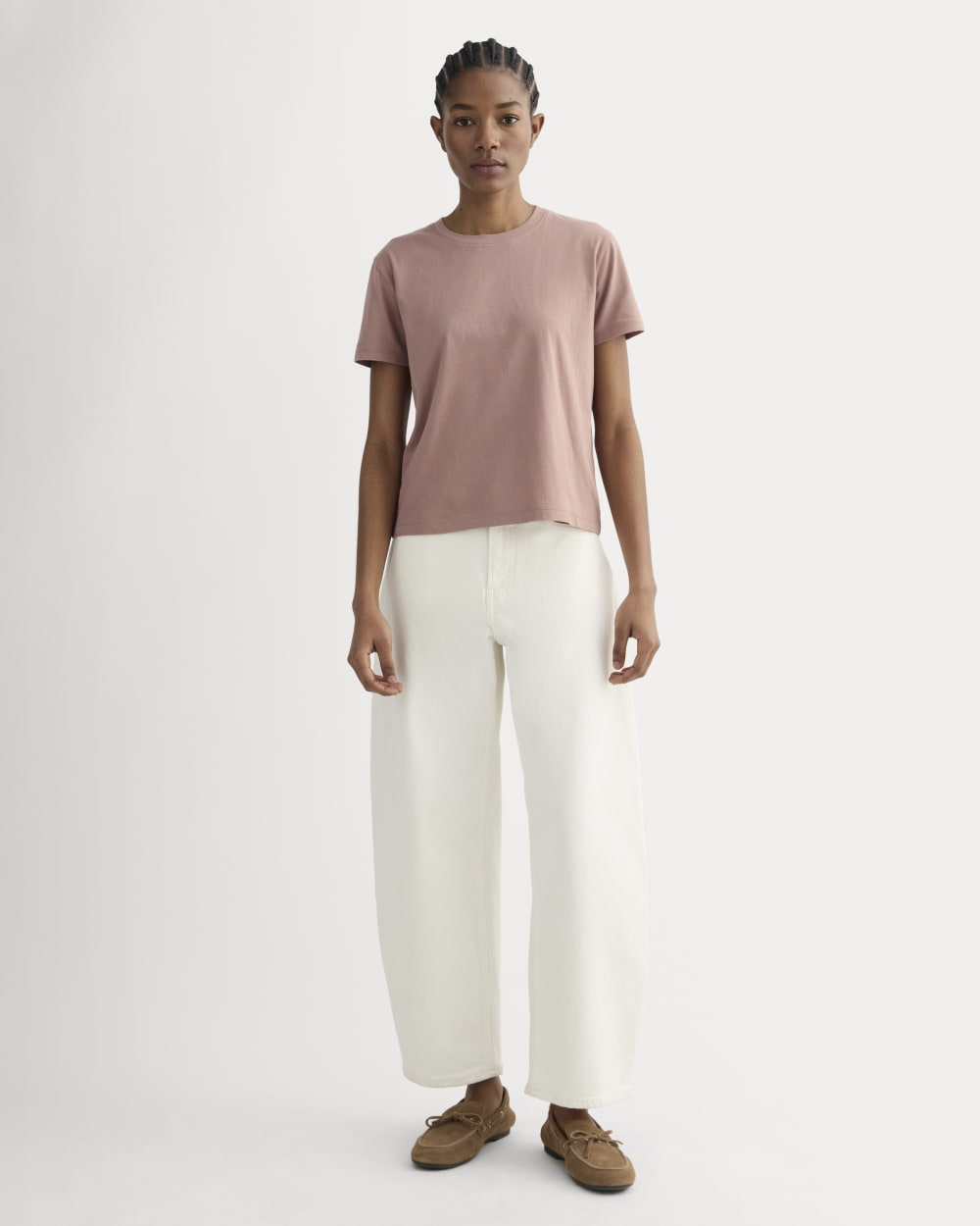 The Box-Cut Tee in Essential Cotton | Rose Dusk | No Pocket - Image 3