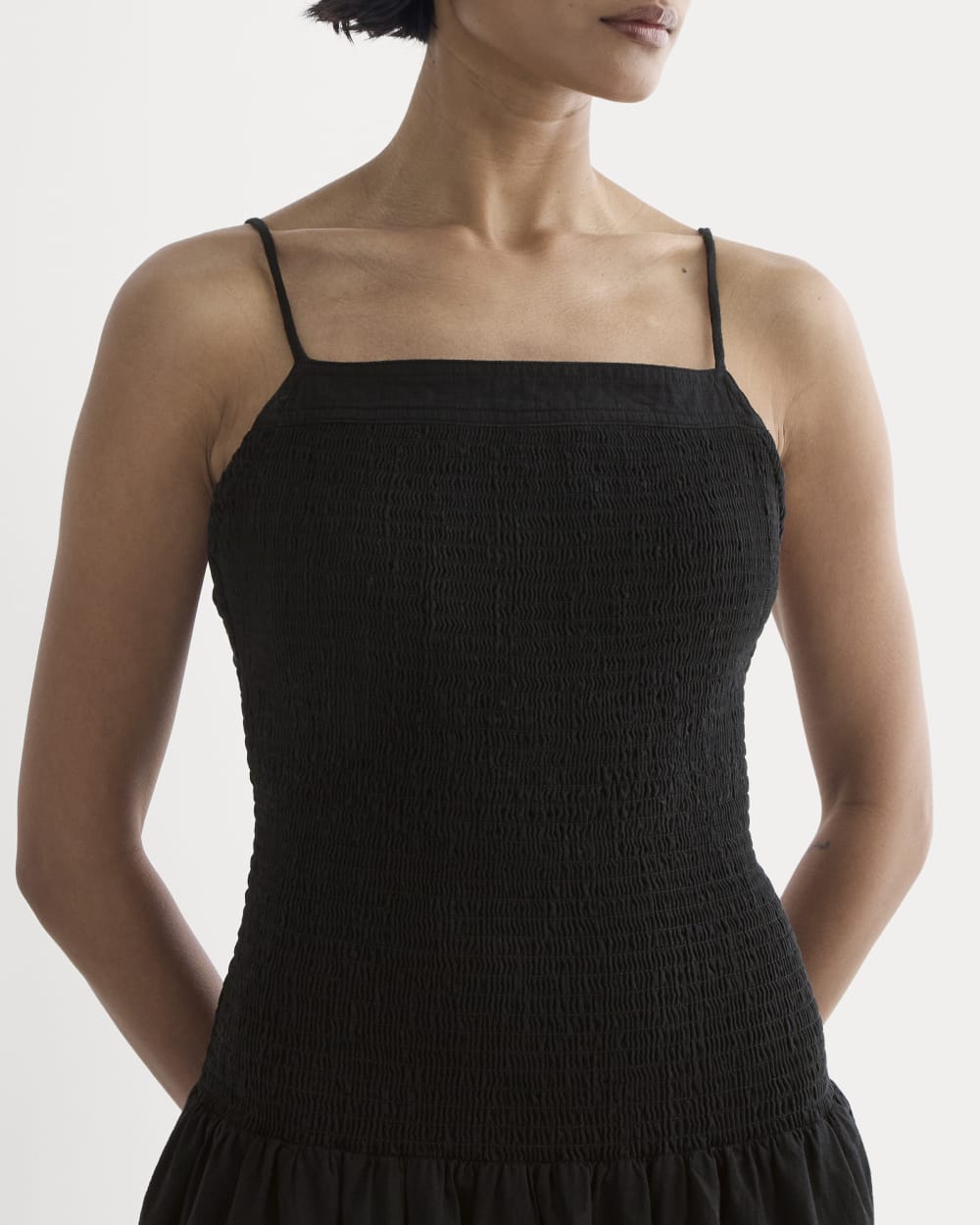 The Gauze Open-Back Dress | Black - Image 4
