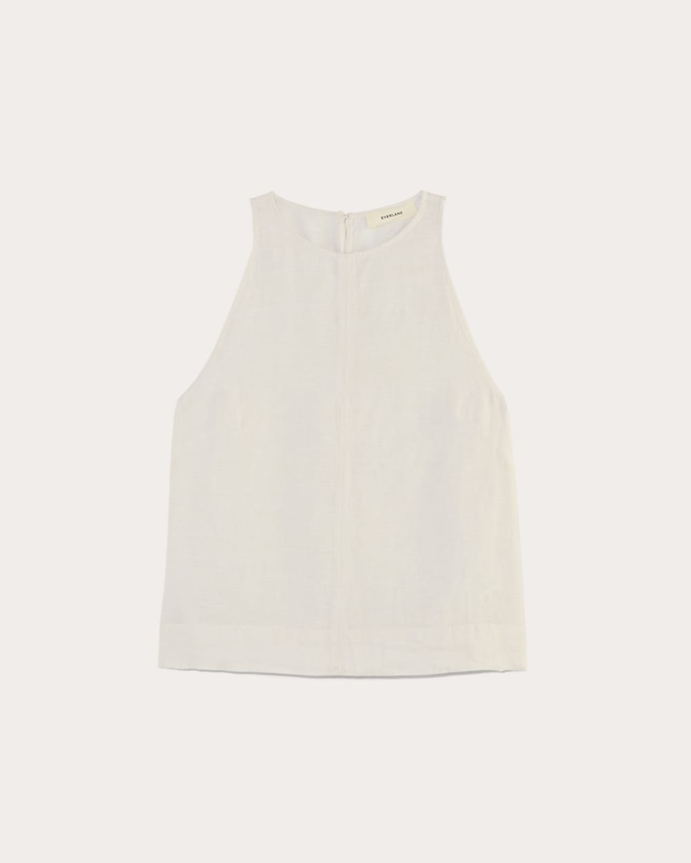 The Linen High-Neck Tank | Natural Chambray - Image 2