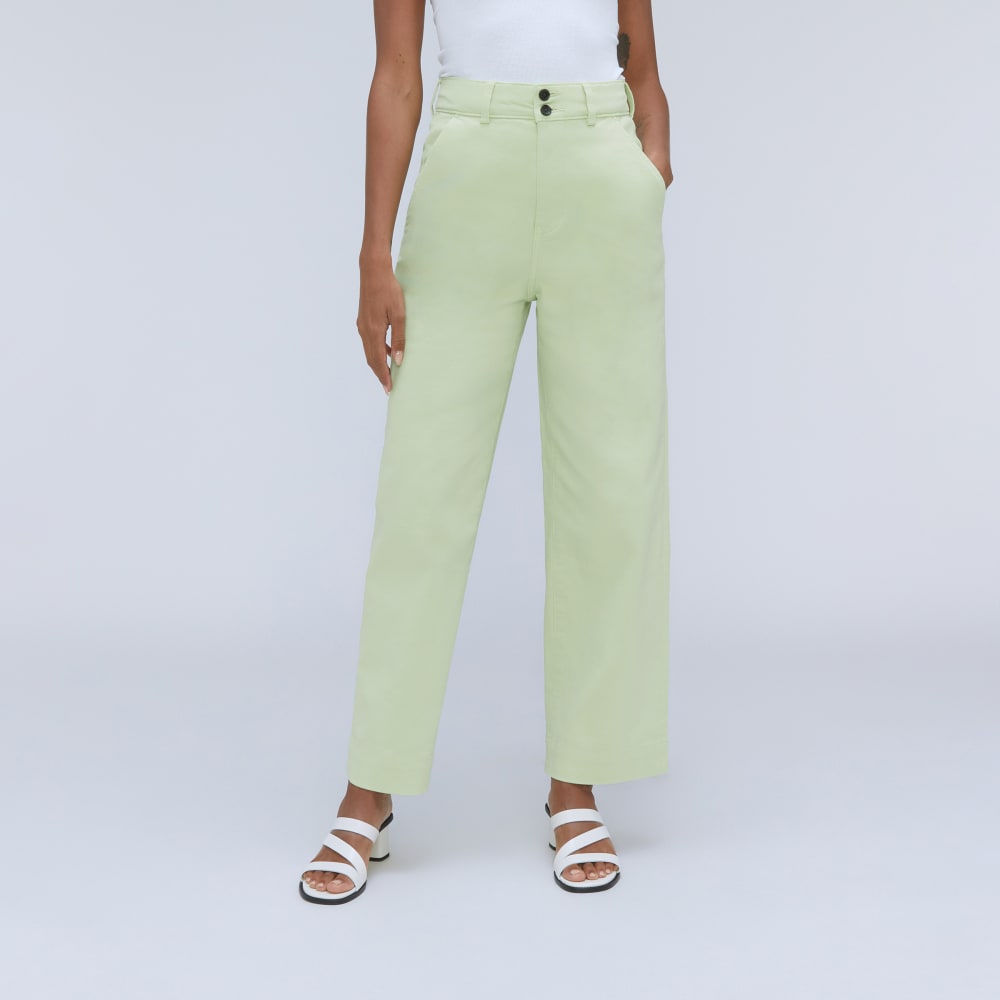 The Organic Wide-Leg Pant | Seafoam Green