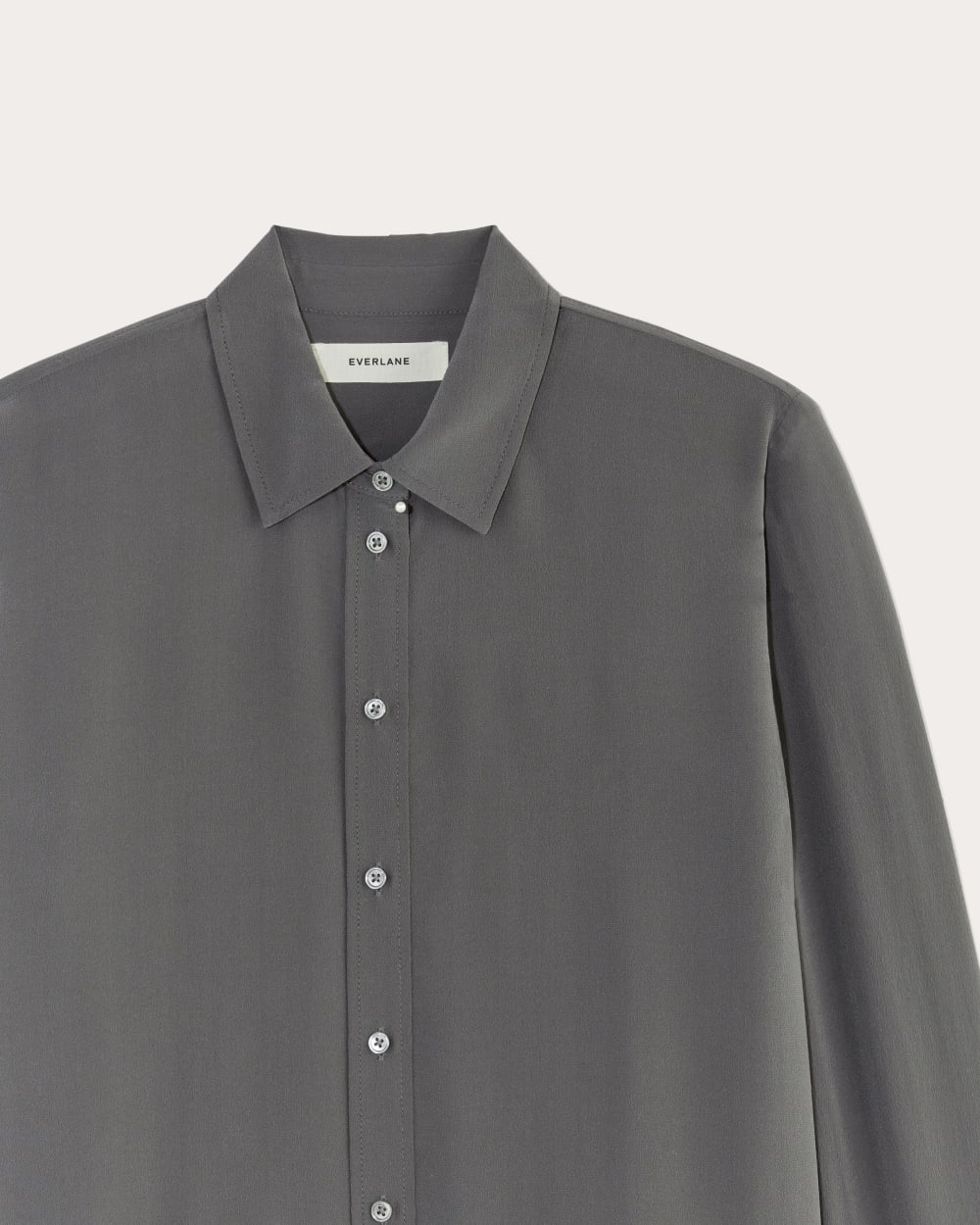 The Must-Have Shirt in Washable Silk | Graphite - Image 6