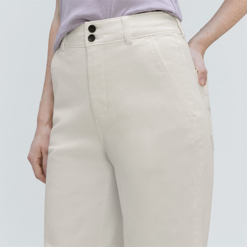 The Organic Wide-Leg Pant | Bone - Image 5