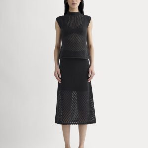 The Lace Knit Skirt | Black