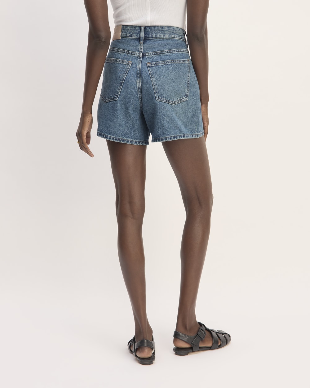 The A-Line Denim Short | Mid Blue - Image 6