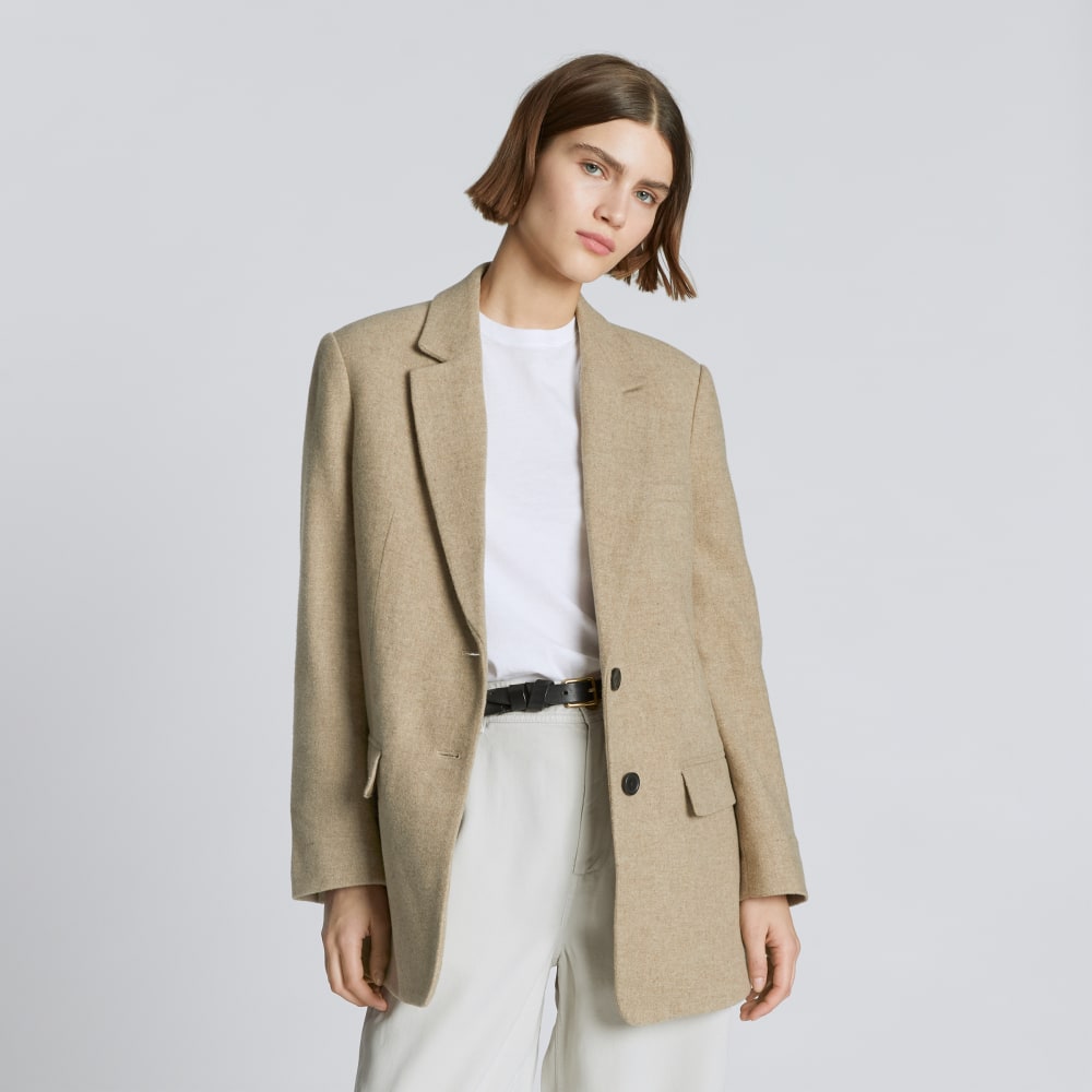 The Oversized Blazer in Wool | Toasted Tan