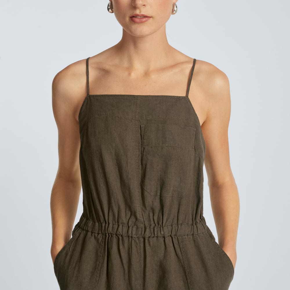 The Linen Shoestring Jumpsuit | Beech - Image 4