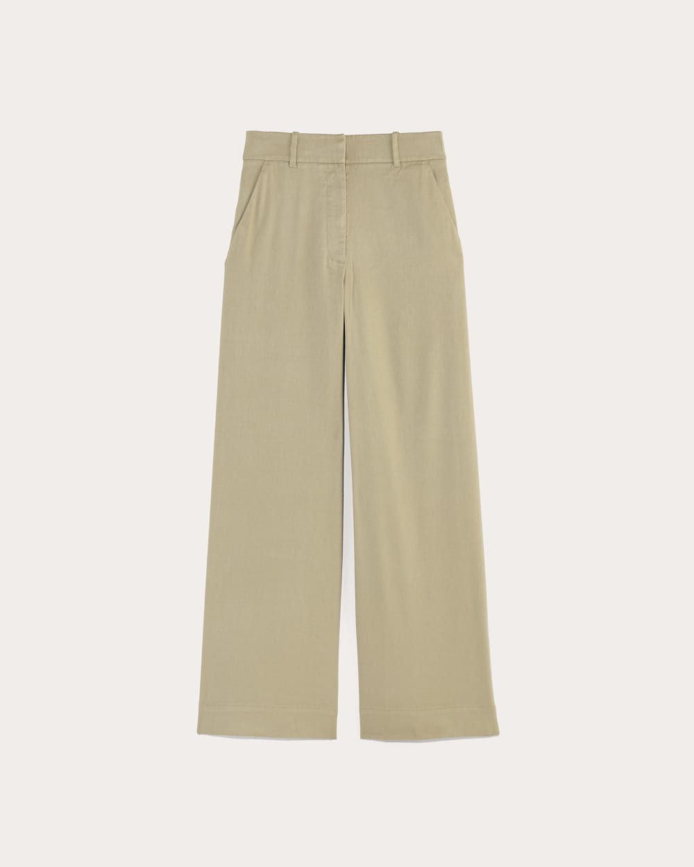 The Wide-Leg Pant in Stretch Linen | Trench Coat Khaki - Image 2