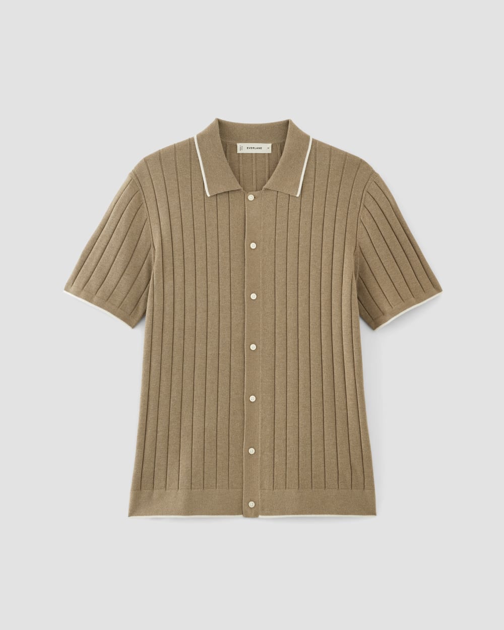 The No-Sweat Button-Down Polo | Dark Heathered Camel - Image 2