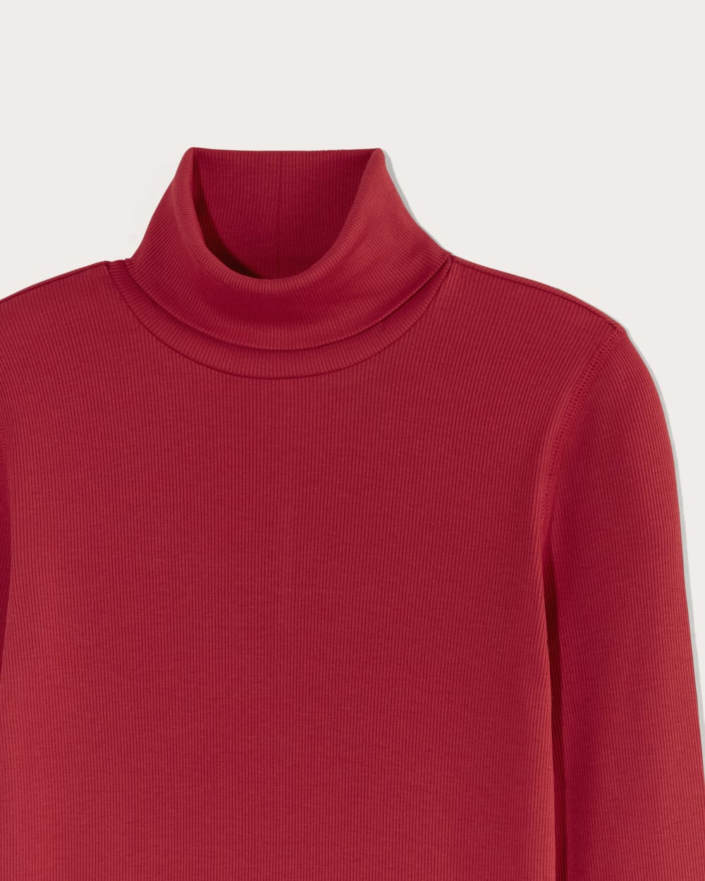 The Luxe Rib Turtleneck | Berry Red - Image 6