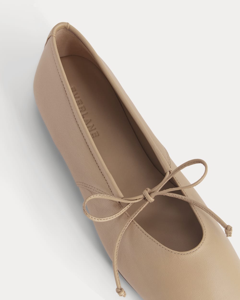 Leather Keyhole Flat | Blush Tan - Image 7