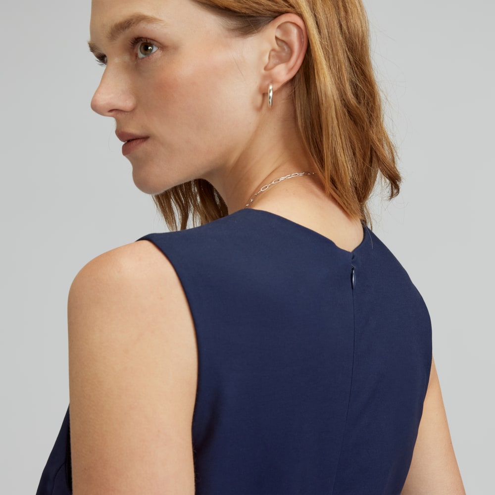 The Structured Cotton Jumpsuit | Navy - Image 5