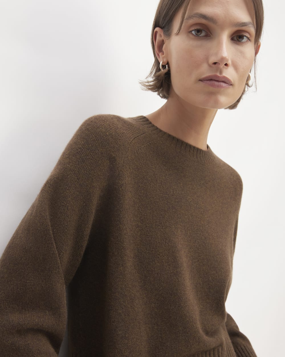 The Boxy Crew in Cashmere | Heather Cocoa - Image 4