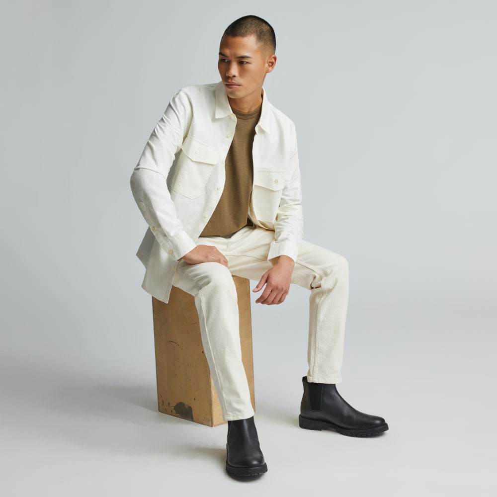 The Organic Oxford Relaxed Utility Shirt | Bone - Image 6