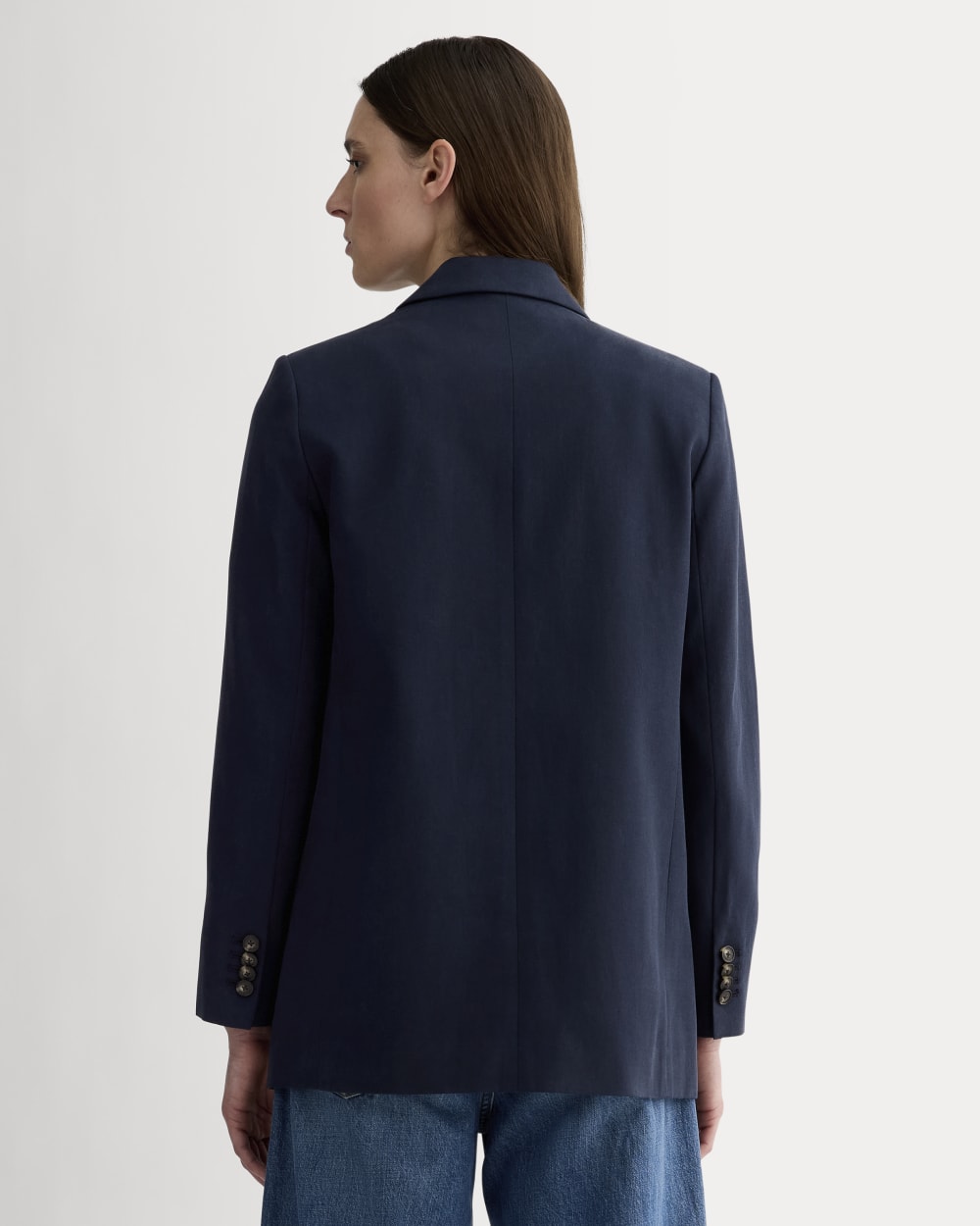 The Oversized Blazer in Buttersmooth | Navy - Image 5