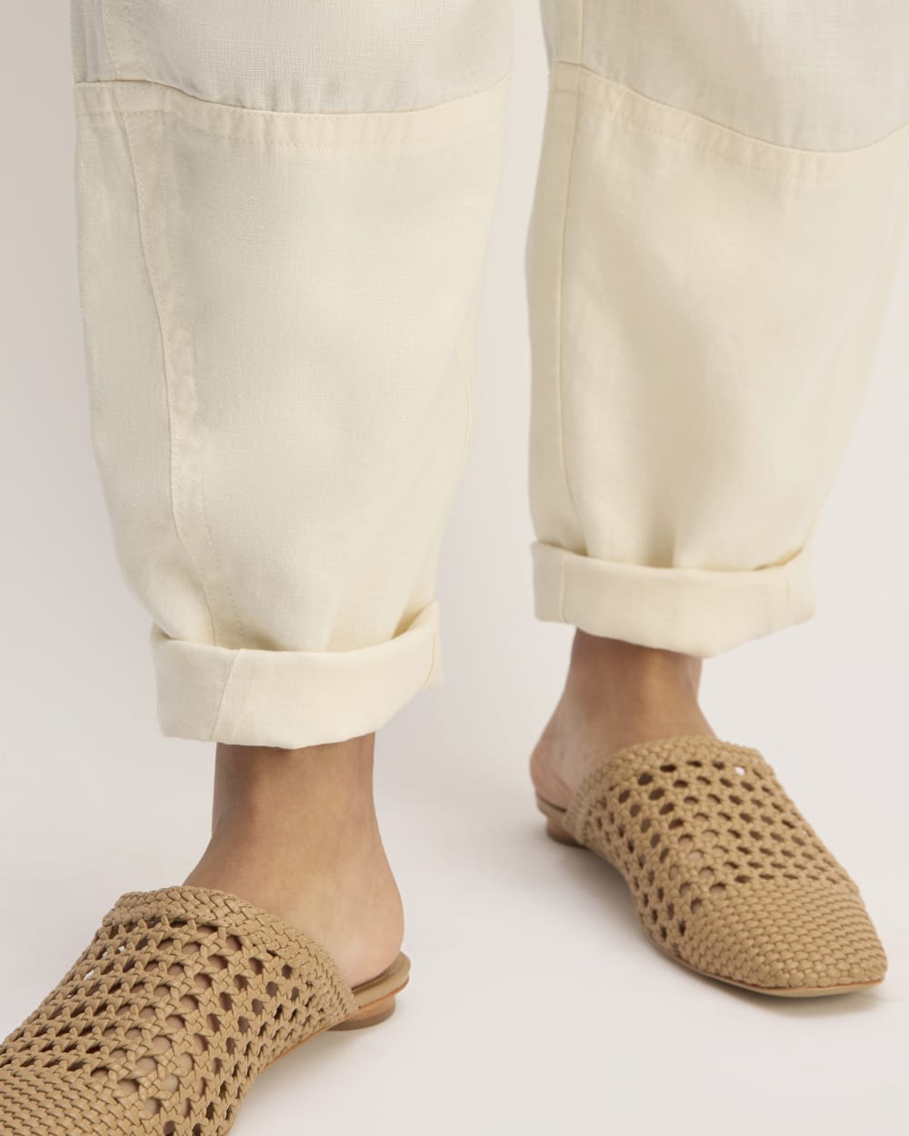 The Linen Pull-On Barrel Pant | Bone - Image 5