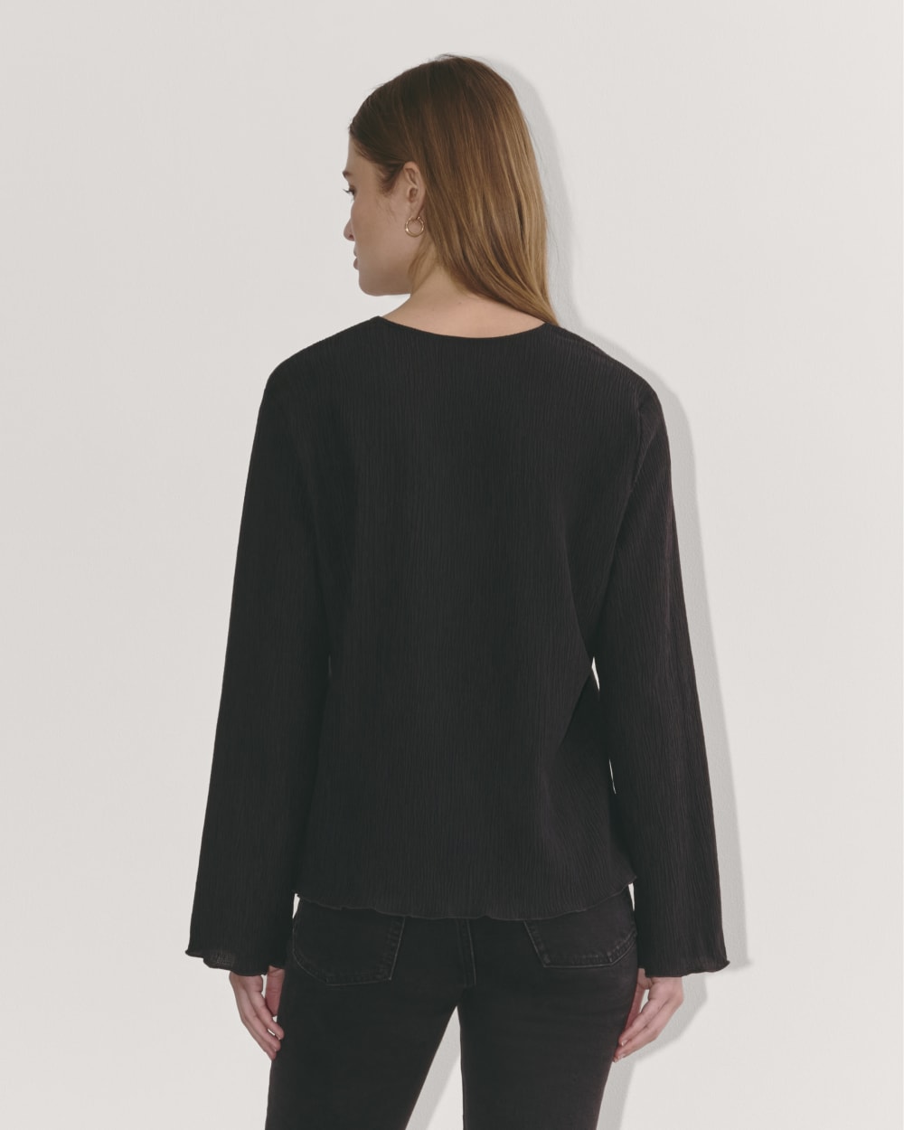The Crinkle Long-Sleeve | Black - Image 5