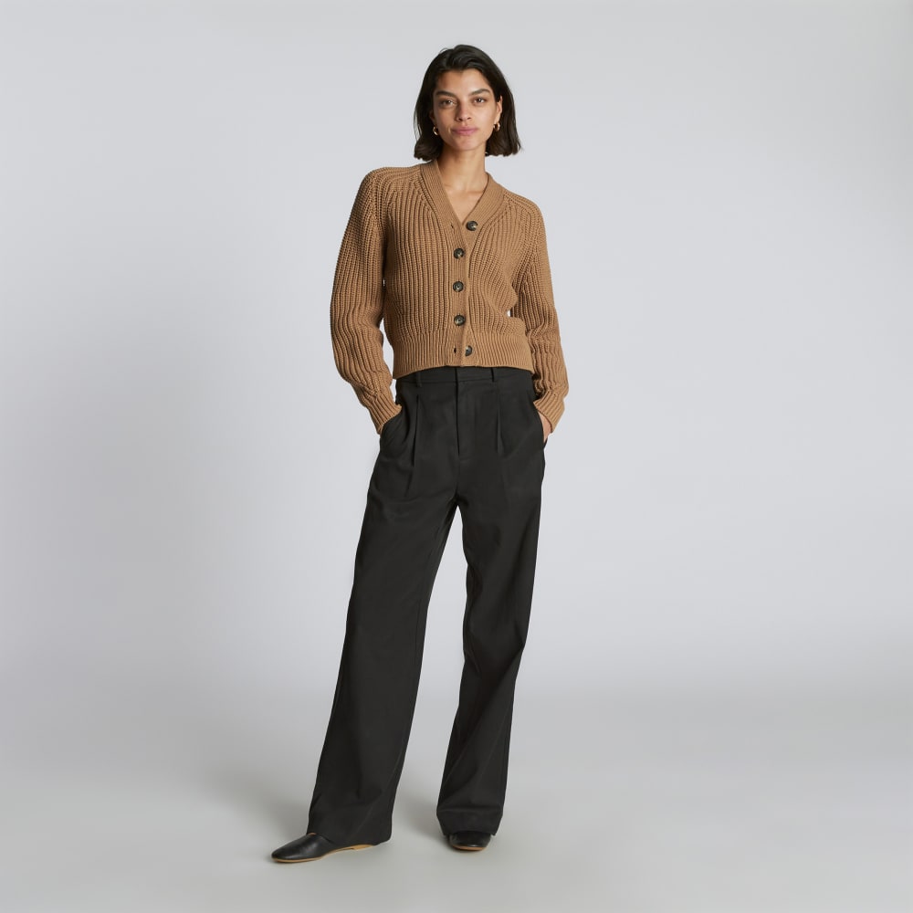 The Texture Cotton Cardigan | Cappuccino - Image 5