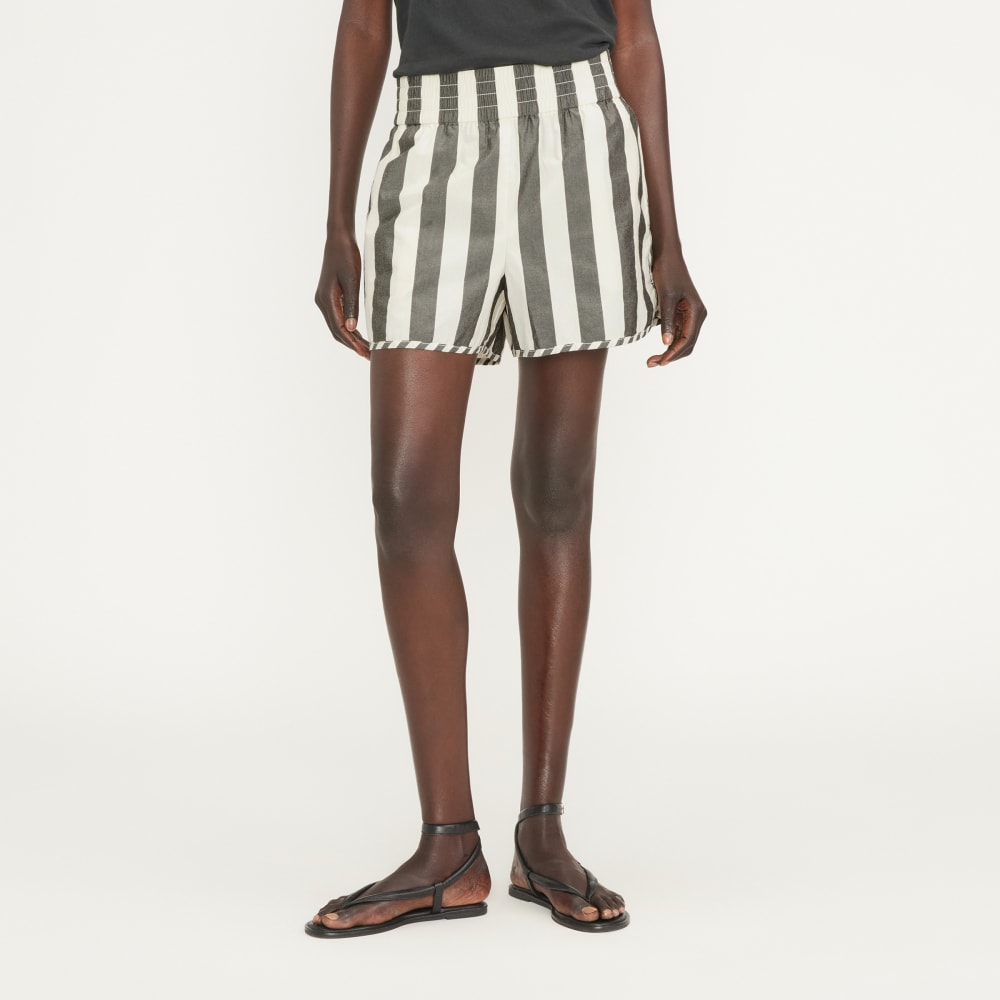 The Poplin Boxer Short | Bone / Black