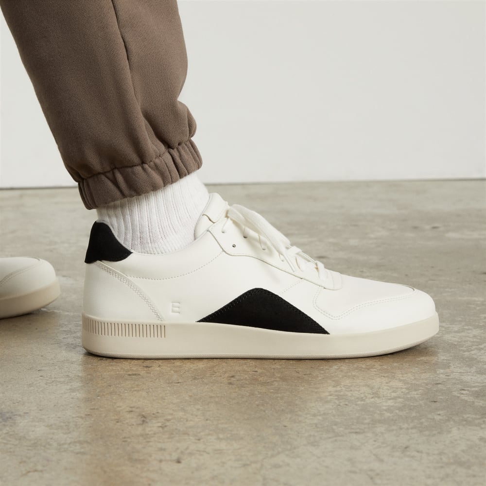 The ReLeather® Court Sneaker | Off White / Black - Image 2
