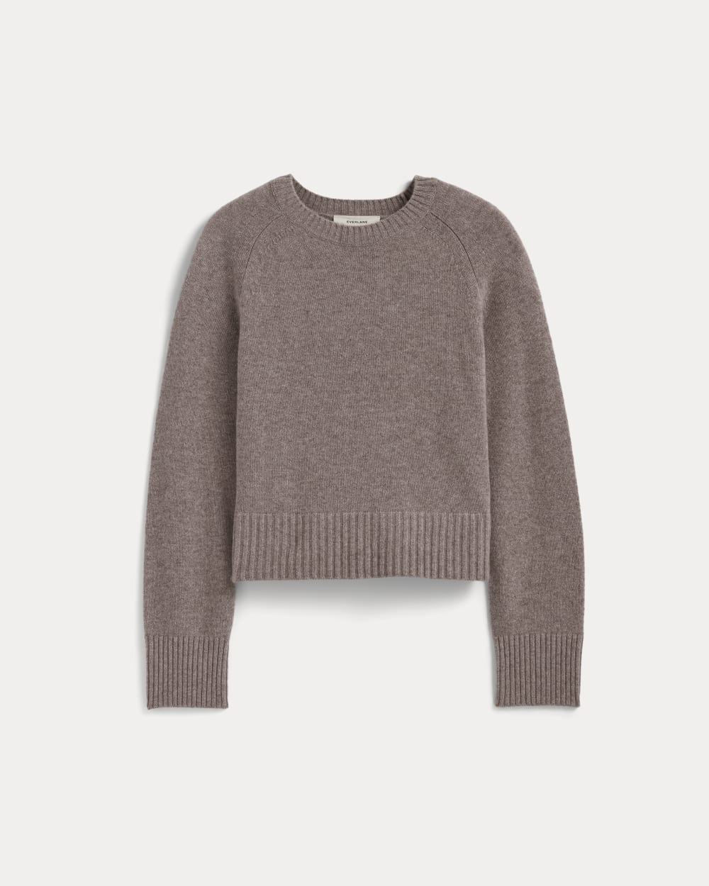 The Boxy Crew in Cashmere | Light Heathered Taupe - Image 2