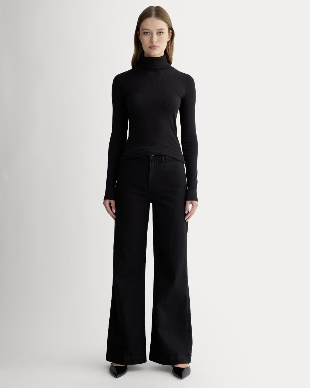 The Luxe Rib Turtleneck | Black - Image 3
