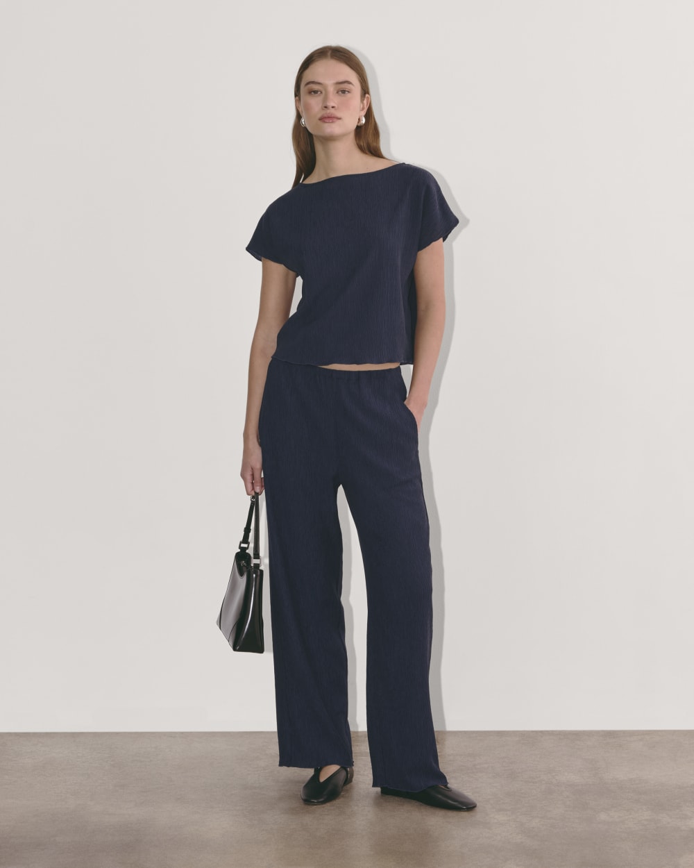 The Crinkle Top | Navy - Image 3