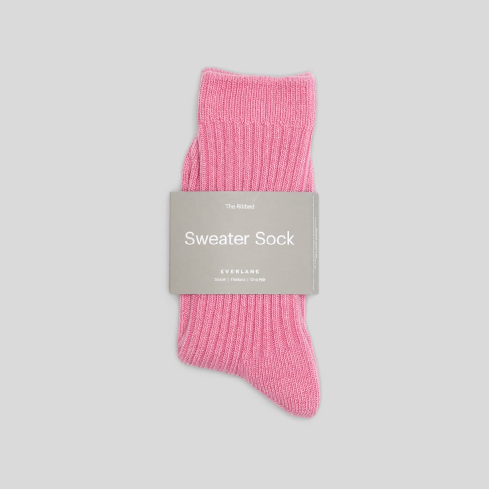 The Ribbed Sweater Sock | Fuchsia Pink - Image 2