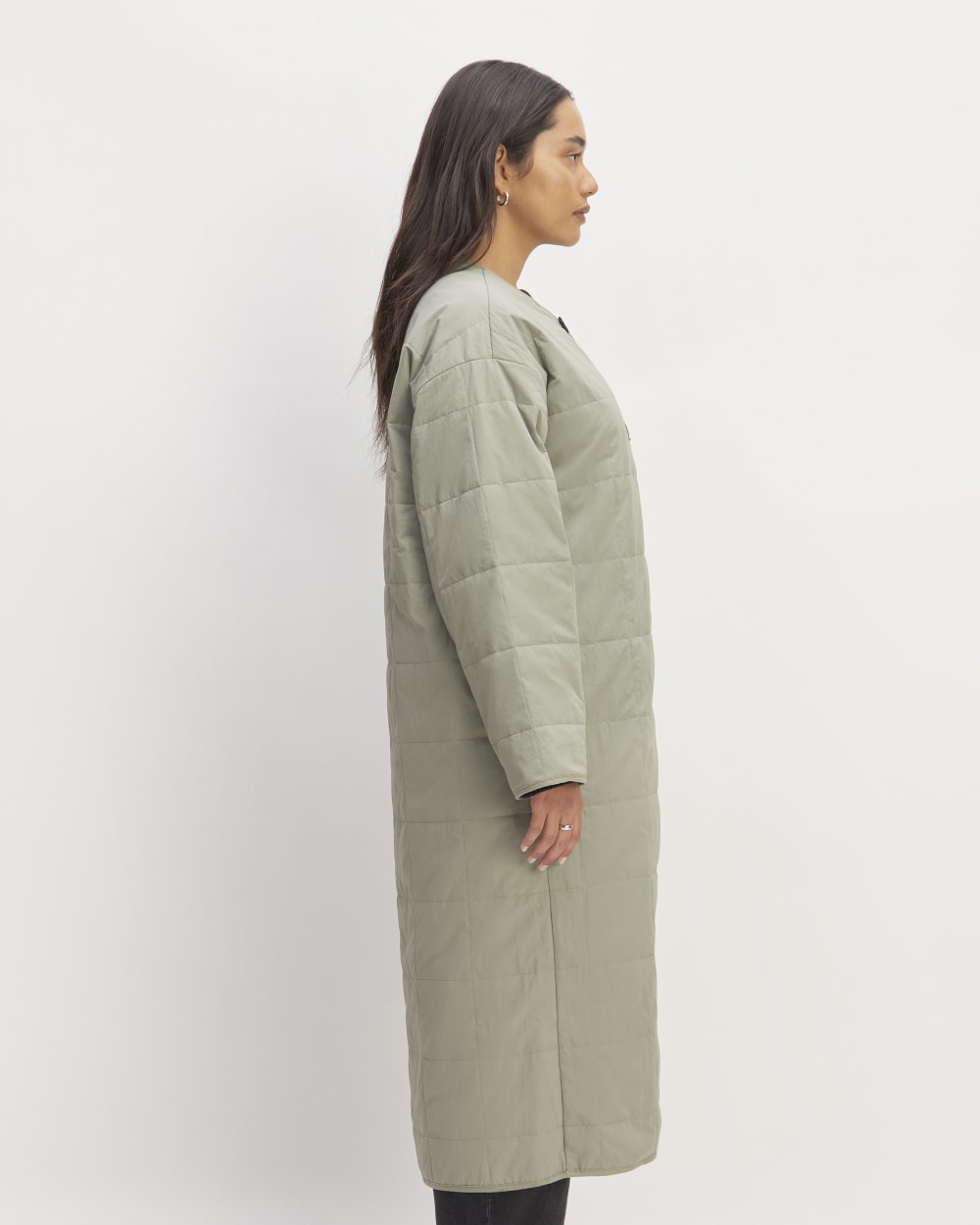 The ReNew Quilted Long Liner | Sage Green - Image 3