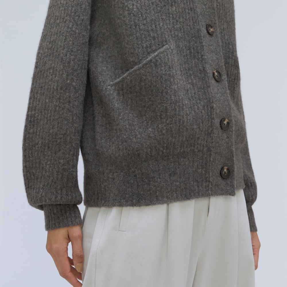 The Cozy-Stretch Hooded Cardigan | Heathered Charcoal - Image 5