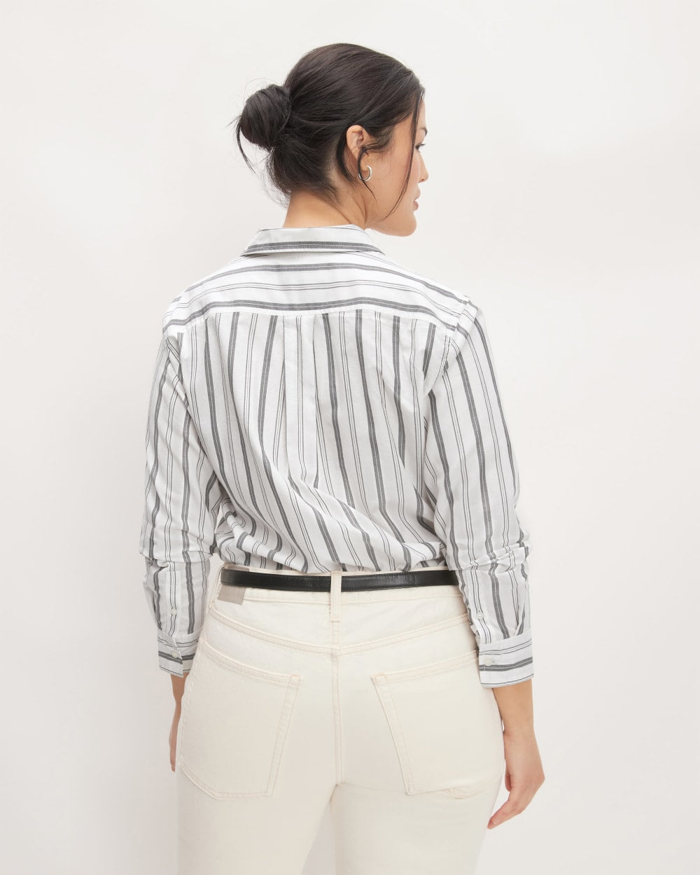 The Must-Have Shirt in Silky Cotton | Bone / Black - Image 6