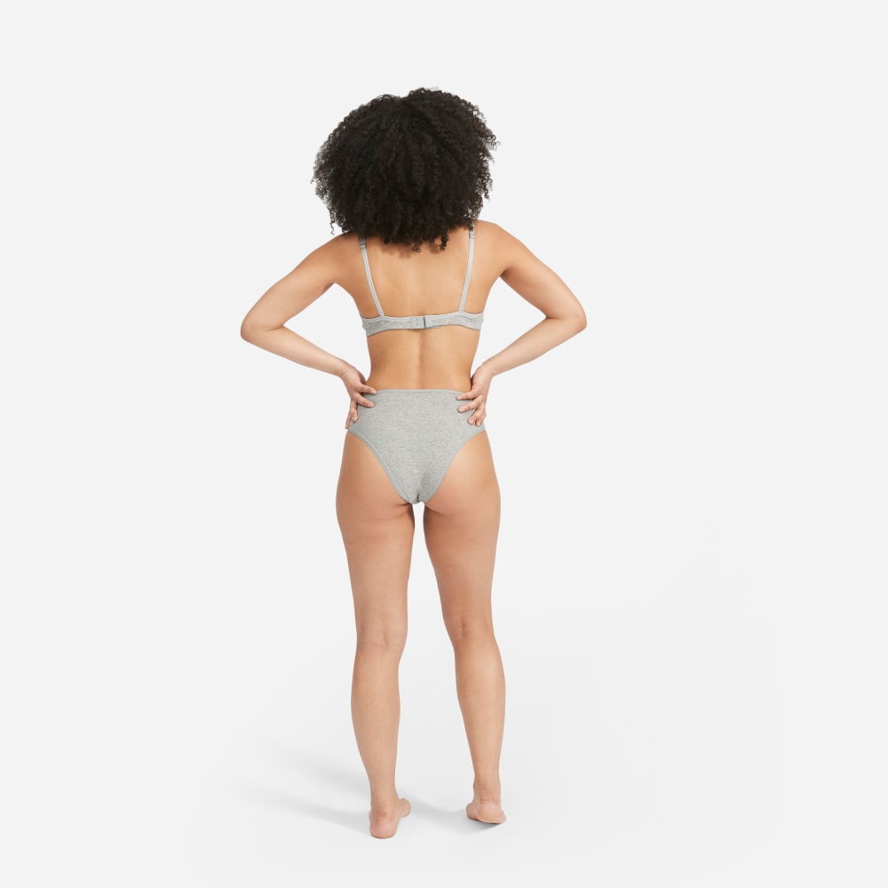 The Cotton High-Rise Bikini | Heathered Grey - Image 6