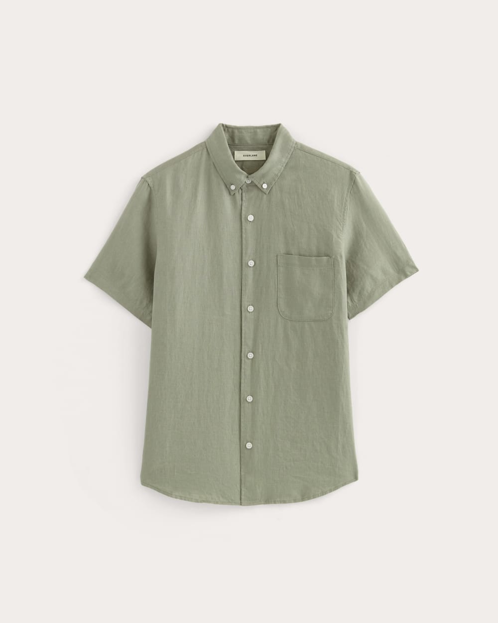 The Classic Short-Sleeve Shirt in Linen | Sage Green - Image 2